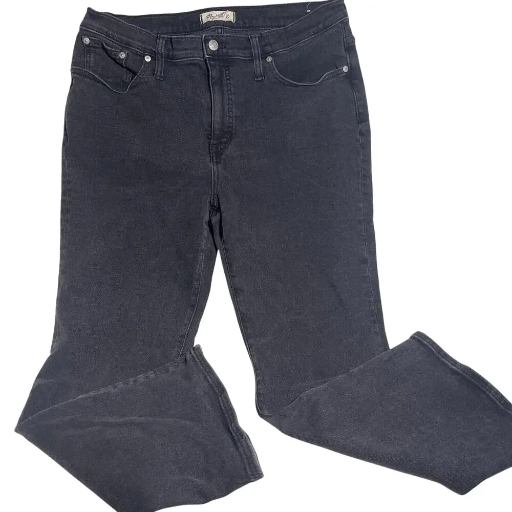 Madewell Jeans Women's 31 Kick Out Black Denim